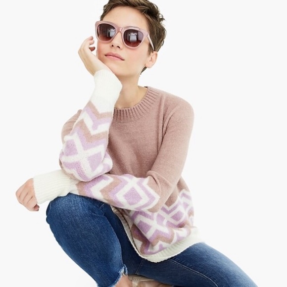 J. Crew Geometric Fair Isle Sweater - Picture 3 of 13